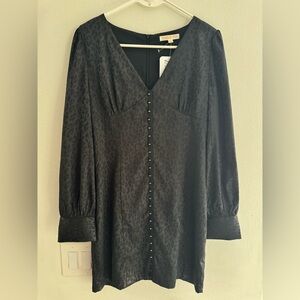 Chic Black Leopard Print Dress